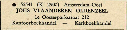 1e Oosterparkstraat 212 - 1950 - © Alle rechten voorbehouden  