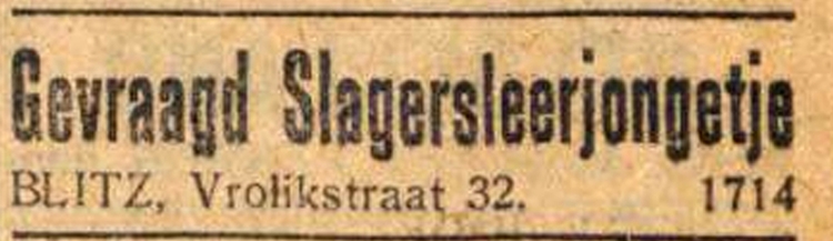 Vrolikstraat 32 - 1929 -   