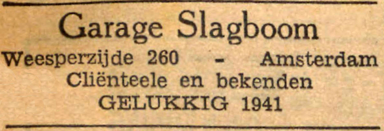 Weesperzijde 260 - 1941  