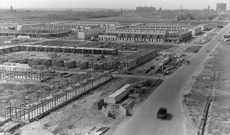 Jeruzalem in aanbouw 1950 .<br />Foto: Beeldbank Amsterdam 
