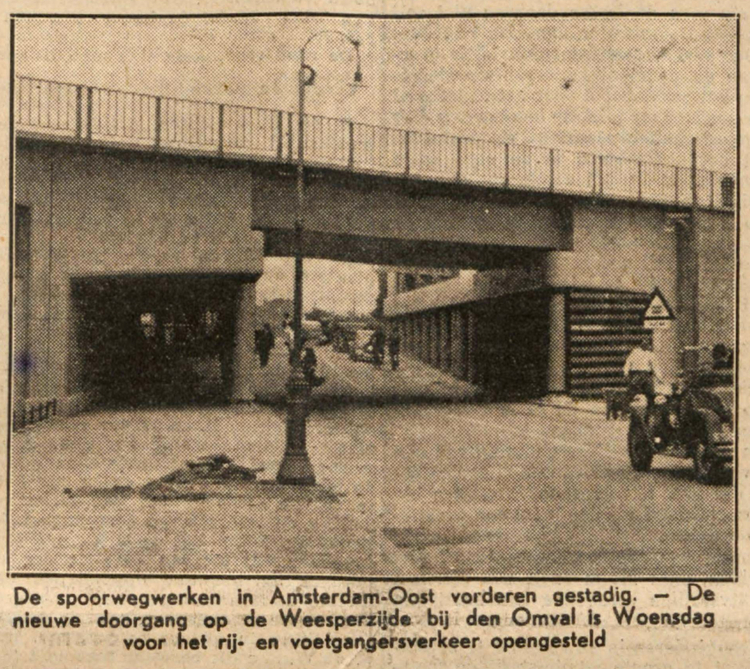 02 juni 1939 - Nieuwe doorgang op de Weesperzijde bij den Omval  