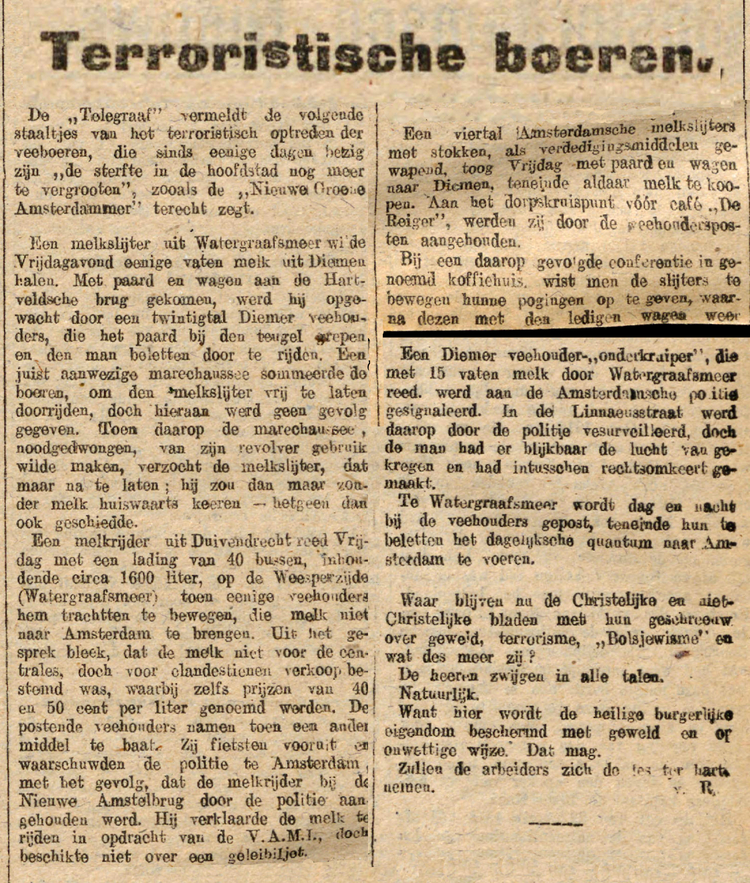 09 januari 1919 - Terroristische boeren  