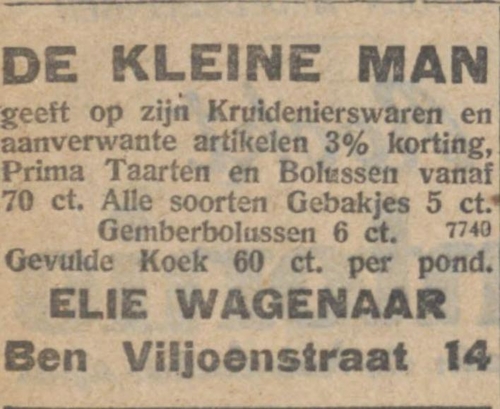 De Kleine Man!. Advertentie uit het NIW van 4 april 1930 (Historische kranten). 