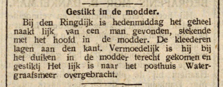 11 mei 1908 - Gestikt in de modder  