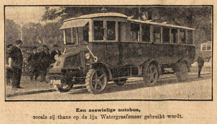 13 oktober 1924 - Een zeswielige autobus  