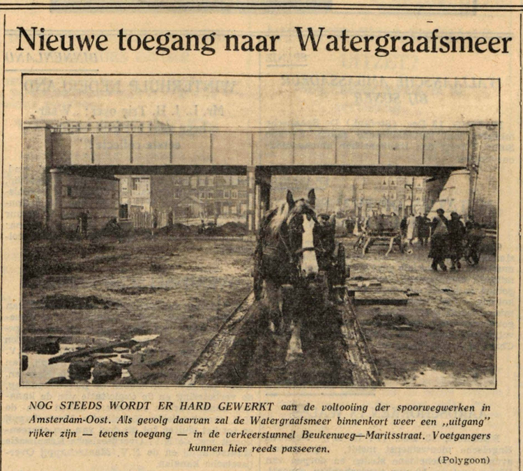 14 december 1940 - Nieuwe toegang naar de Watergraafsmeer  