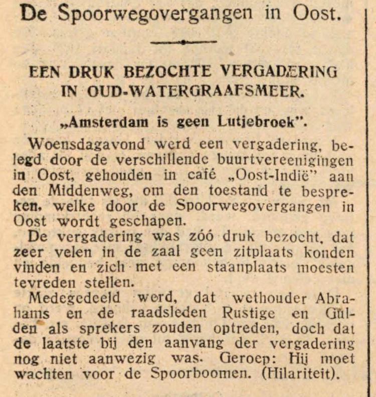 15 januari 1931 - Amsterdam is geen Lutjebroek  