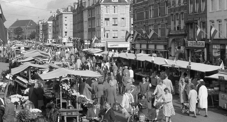 Dappermarkt 1965 .<br />Foto: Beeldbank Amsterdam 