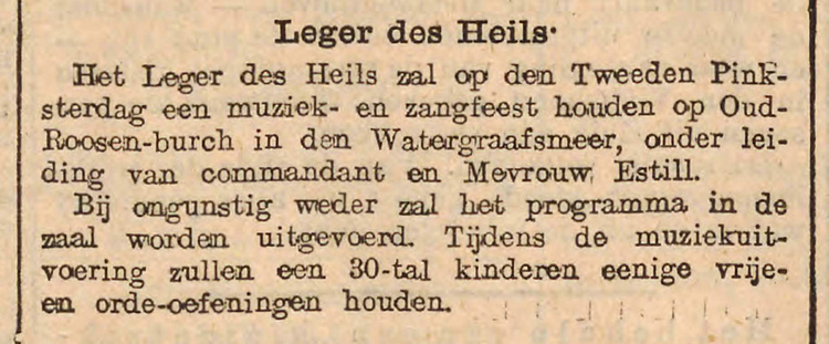 17 mei 1907 - Leger des Heils  