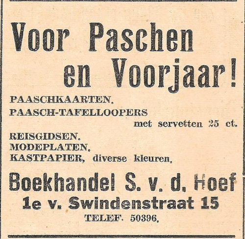 1e van Swindenstraat 15 - 1939 .<br />De Diemerpost 