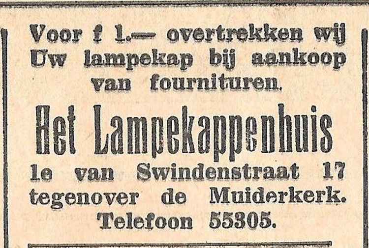 1e van Swindenstraat 17- 1939 .<br />Bron: De Diemerpost 