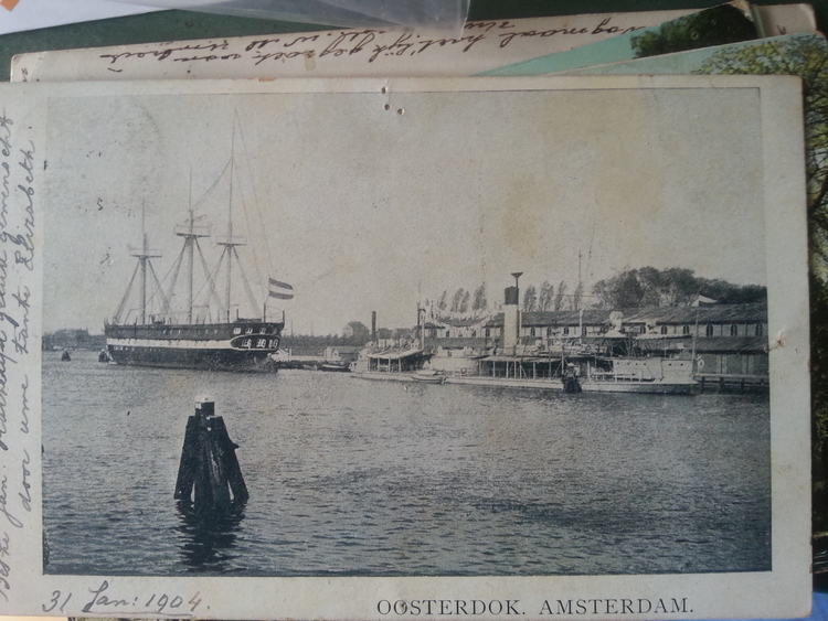 Oosterdok 1904 Ansichtkaart uit collectie dhr. Wartena 