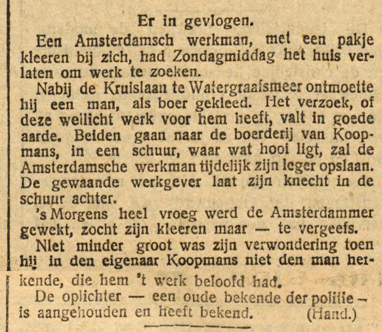 21 juni 1911 - Er in gevlogen.  