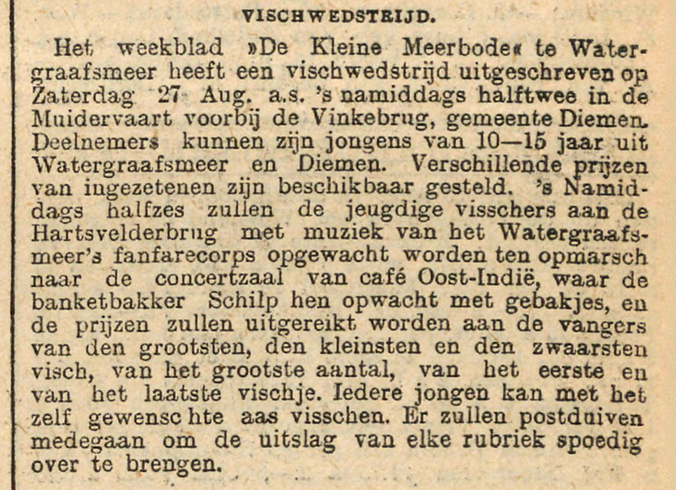 22 augustus 1910 - Vischwedstrijd  