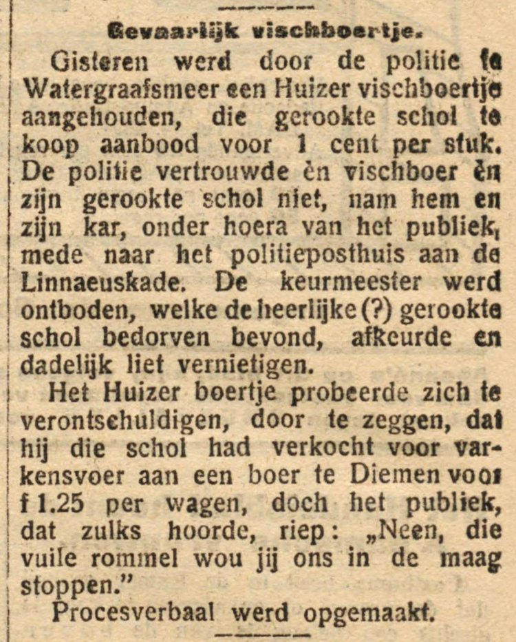 23 februari 1918 - Gevaarlijk vischboertje  