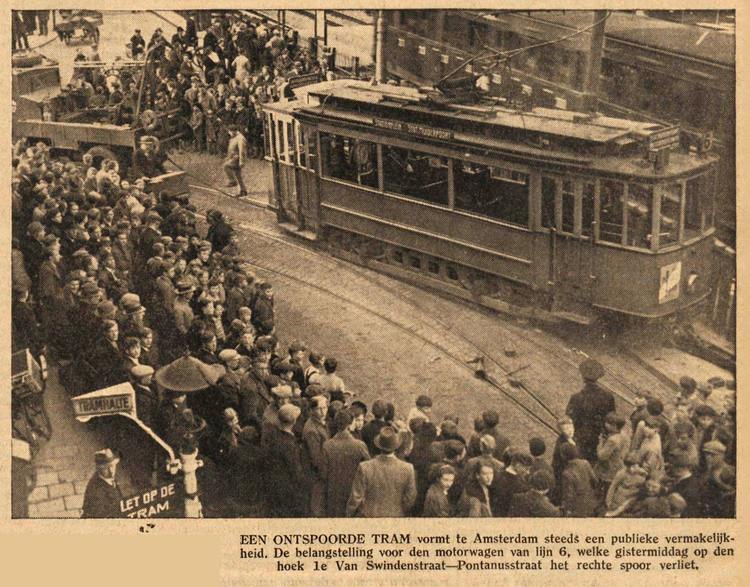 28 juli 1937 - Ontspoorde tram  