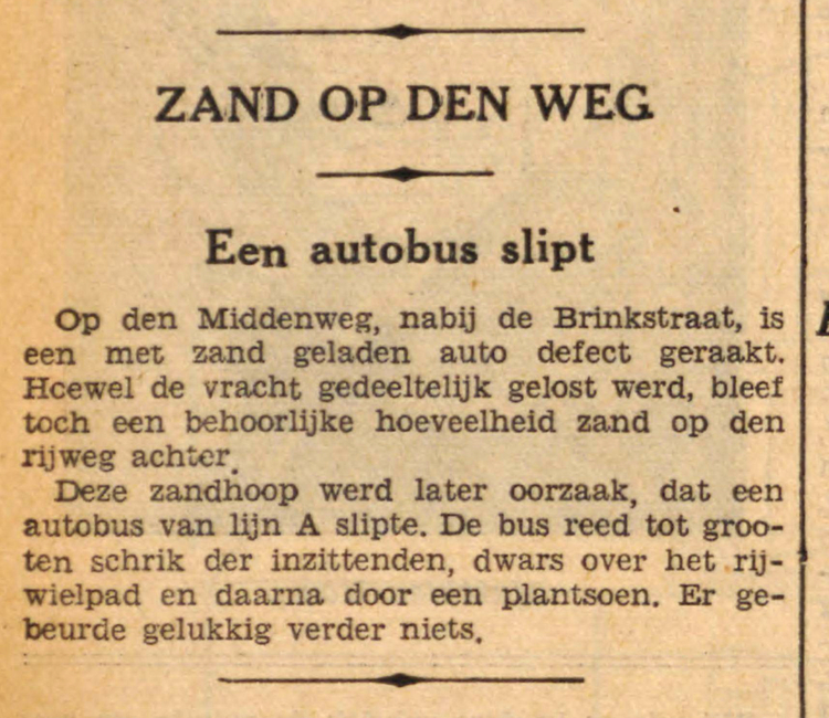 29 oktober 1935 - Zand op den weg  