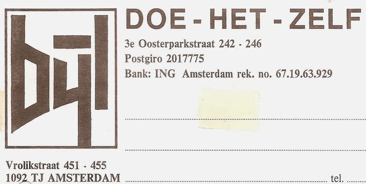 3e Oosterparkstraat 242-246 - 1990  