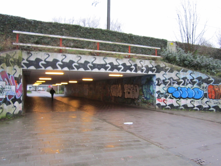 Het tunneltje bij de Danie Theronstraat richting Wibautstraat  