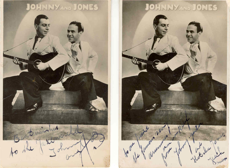 Johnny and Jones. Gesigneerde foto's van Johnny and Jones , 1900 – 1945.<br />Bron: Amsterdam Museum, particuliere bruikleen 