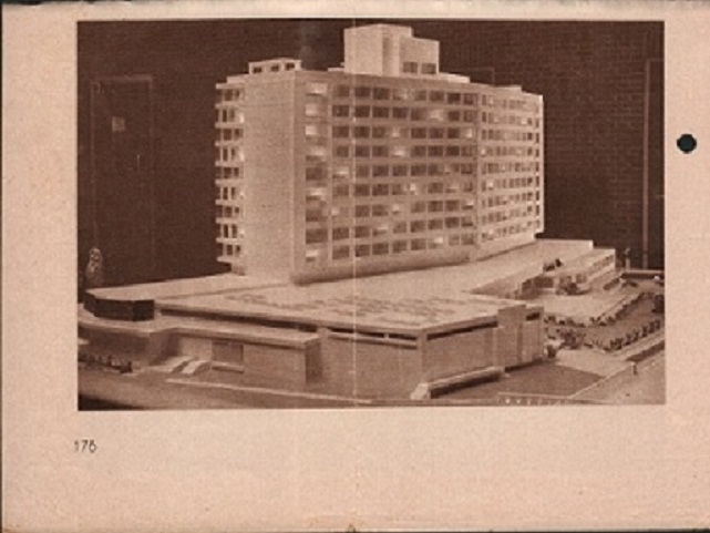 Hilton hotel gemaakt van dragant Dit suikerwerkmodel werd op gestuurd naar New York 