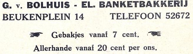 Beukenplein 14 adv. 1926  