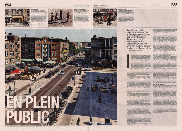 Beukenplein - 2014 .<br />bron: Het Parool 08-07-2014 