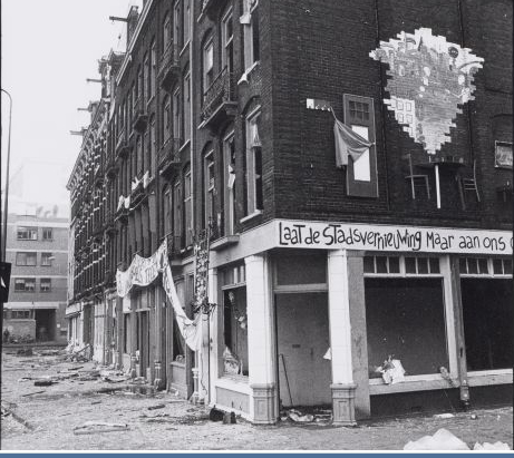 Blaaskop Kraakpand de Blaaskop na de ontruiming in 1982 (Foto: Gemeentearchief Amsterdam) 