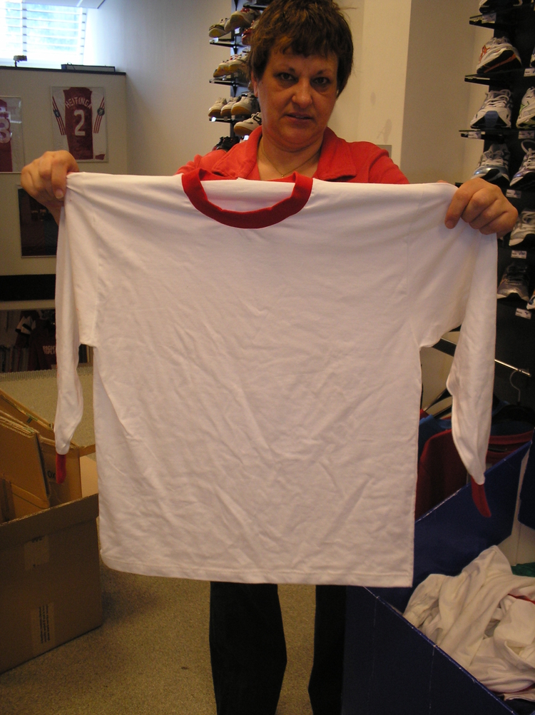 shirt Zeeburgia Franca met ouderwets katoenen voetbalshirt van Zeeburgia. 