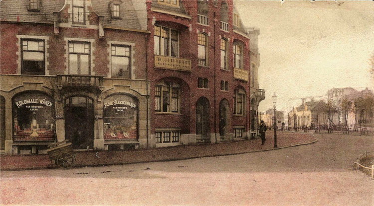 Bredeweg hoek Linnaeuskade - 1904 .<br />Foto: Eigendom John Haen 