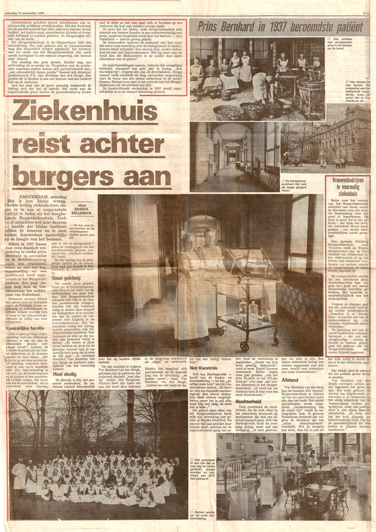  Een voorblad van de Telegraaf uit ,Een voorblad van De Telegraaf uit 10 september 1988 