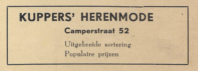 Camperstraat 52 - 1960  