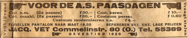 Commelinstraat 80 - 1938  