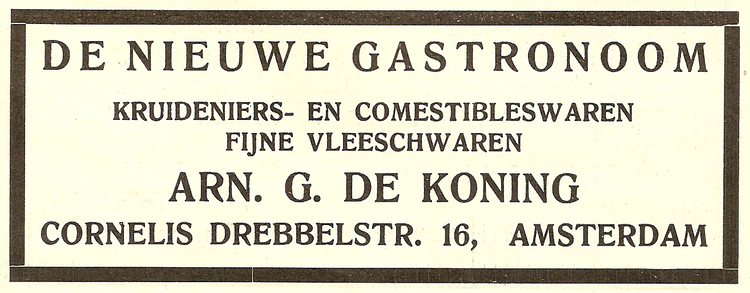 Cornelis Drebbelstraat 16 - 1931  