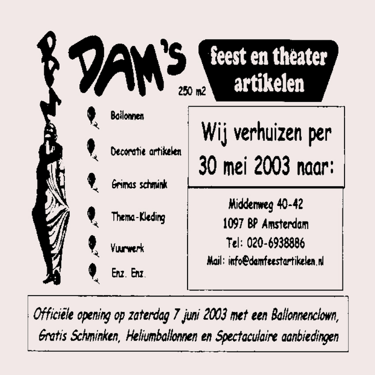Dam advertentie - 2003  