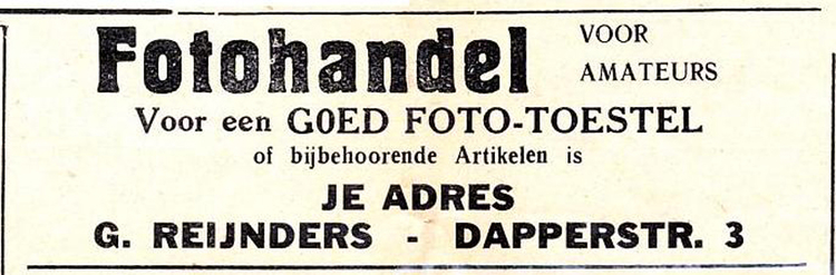 Dapperstraat 3 - 1926  