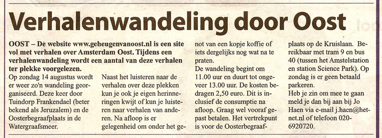 De Echo 10 augustus 2011  