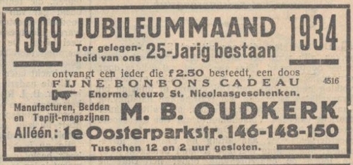 Eerste Oosterparkstraat 146 - 150 - 1934  