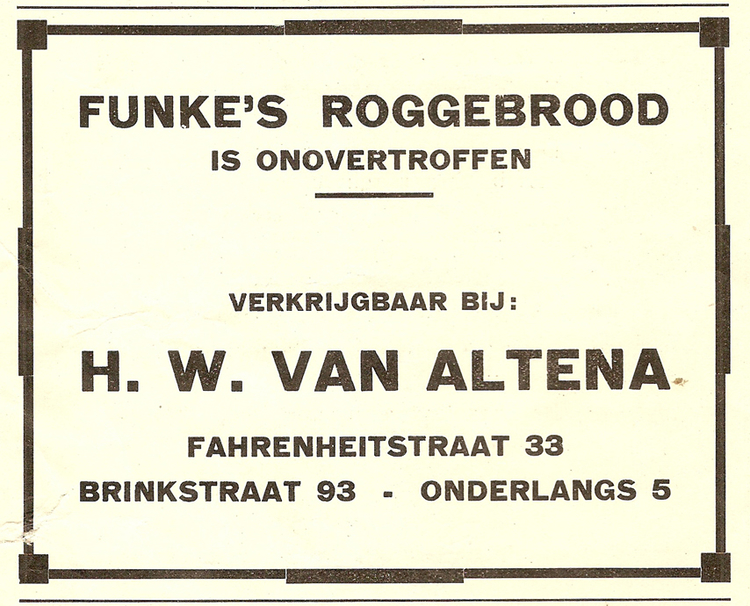 Fahrenheitstraat 33 - 1929  