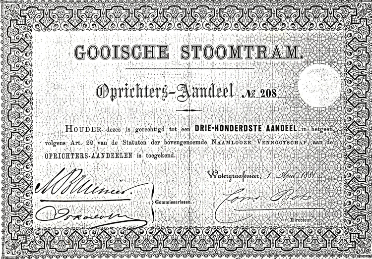 Gooische Stoomtram - 1881  