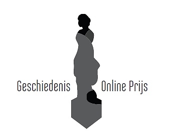 Logo van de geschiedenis on line prijs. Voor dit beeldje gaan we (jury), maar ook voor de publieksprijs. Die prijs wordt door U bepaald! 