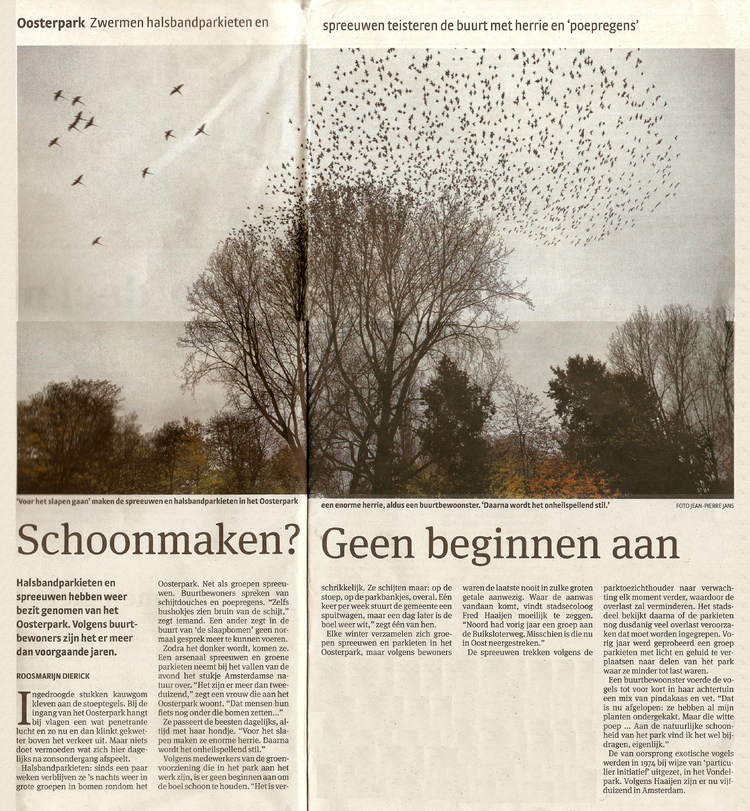 Bron: Het Parool .<br />Klik rechts bovenaan op het bericht en het krantenartikel wordt vergroot weergegeven. 