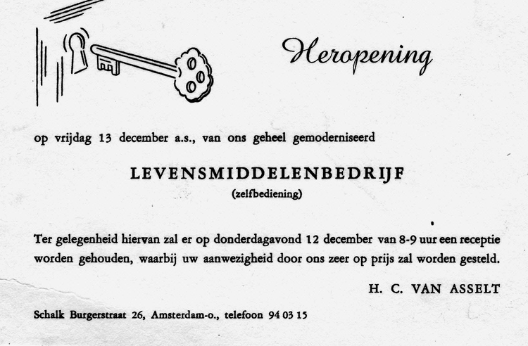 Schalk Burgerstraat 26 - 1956 .<br />Advertentie: Marleen Karhof-van Asselt 