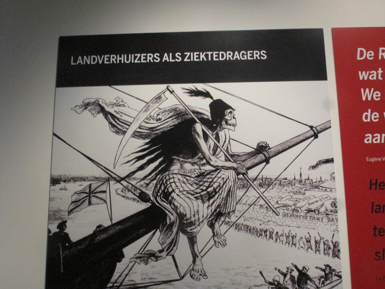 De landverhuizers werden ontsmet Foto ( 2013 gemaakt) afkomstig uit het Red Star Line Museum in Antwerpen. 