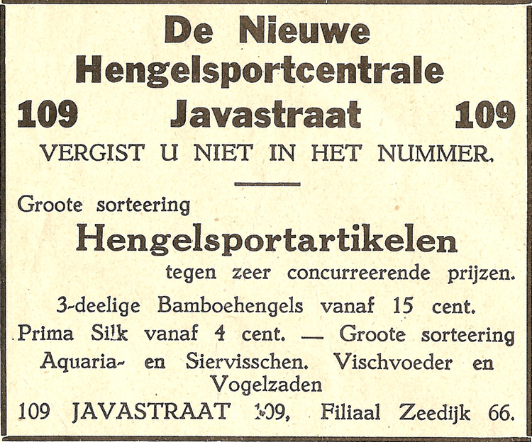 Javastraat 109 - 1935  