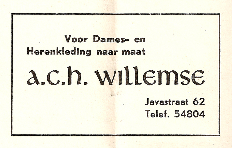 Javastraat 62 - 1950  