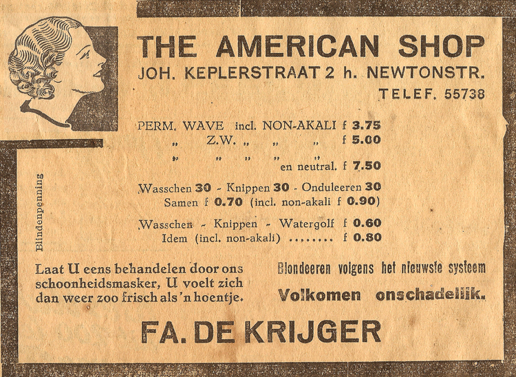 Joh. Keplerstraat 2 h. - 1938  