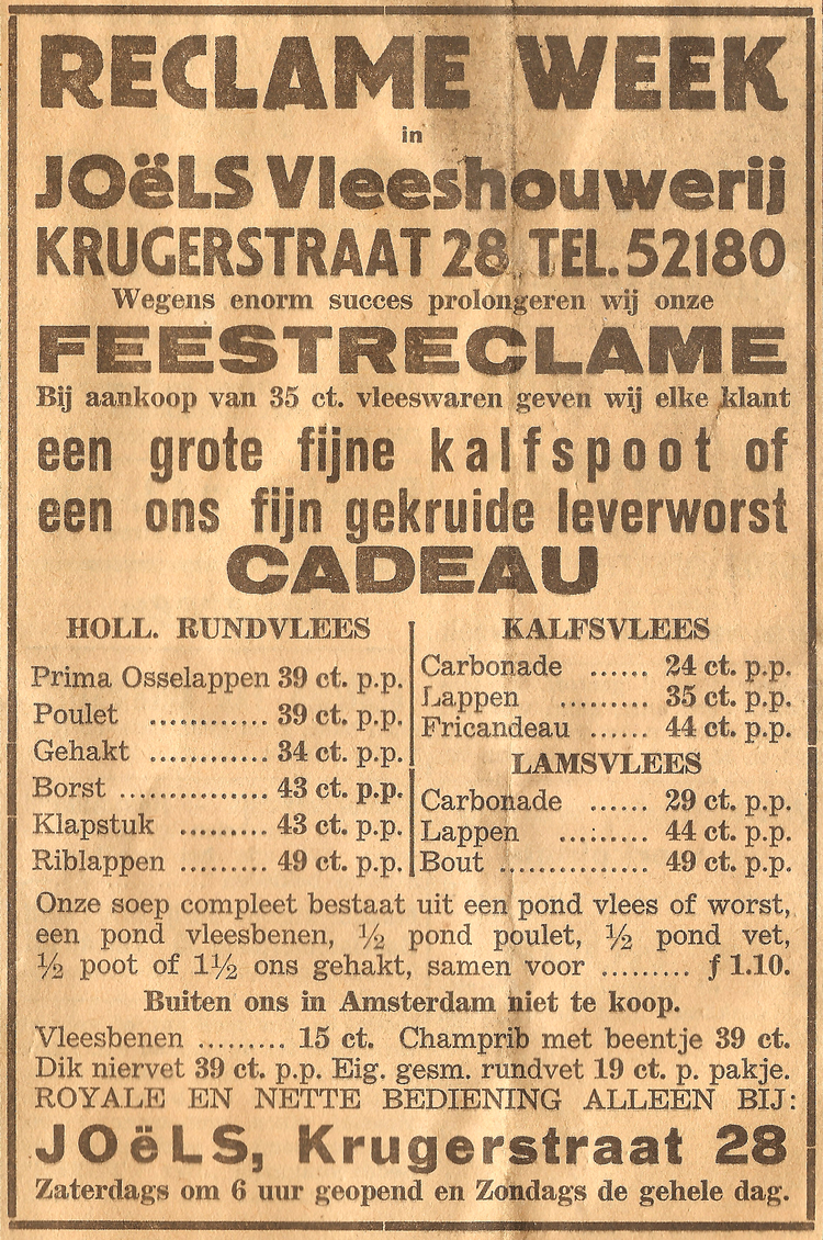 Krugerstraat 28 - 1938  