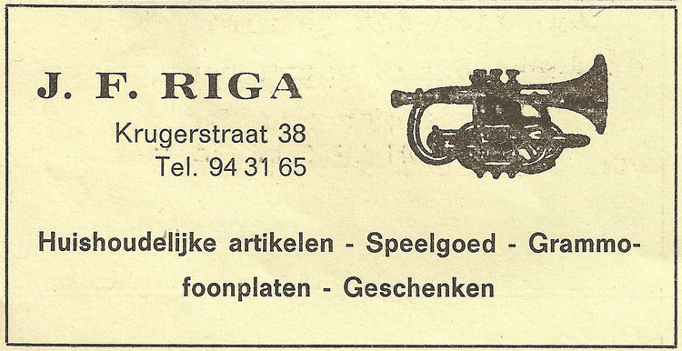 Krugerstraat 38 - 1977  
