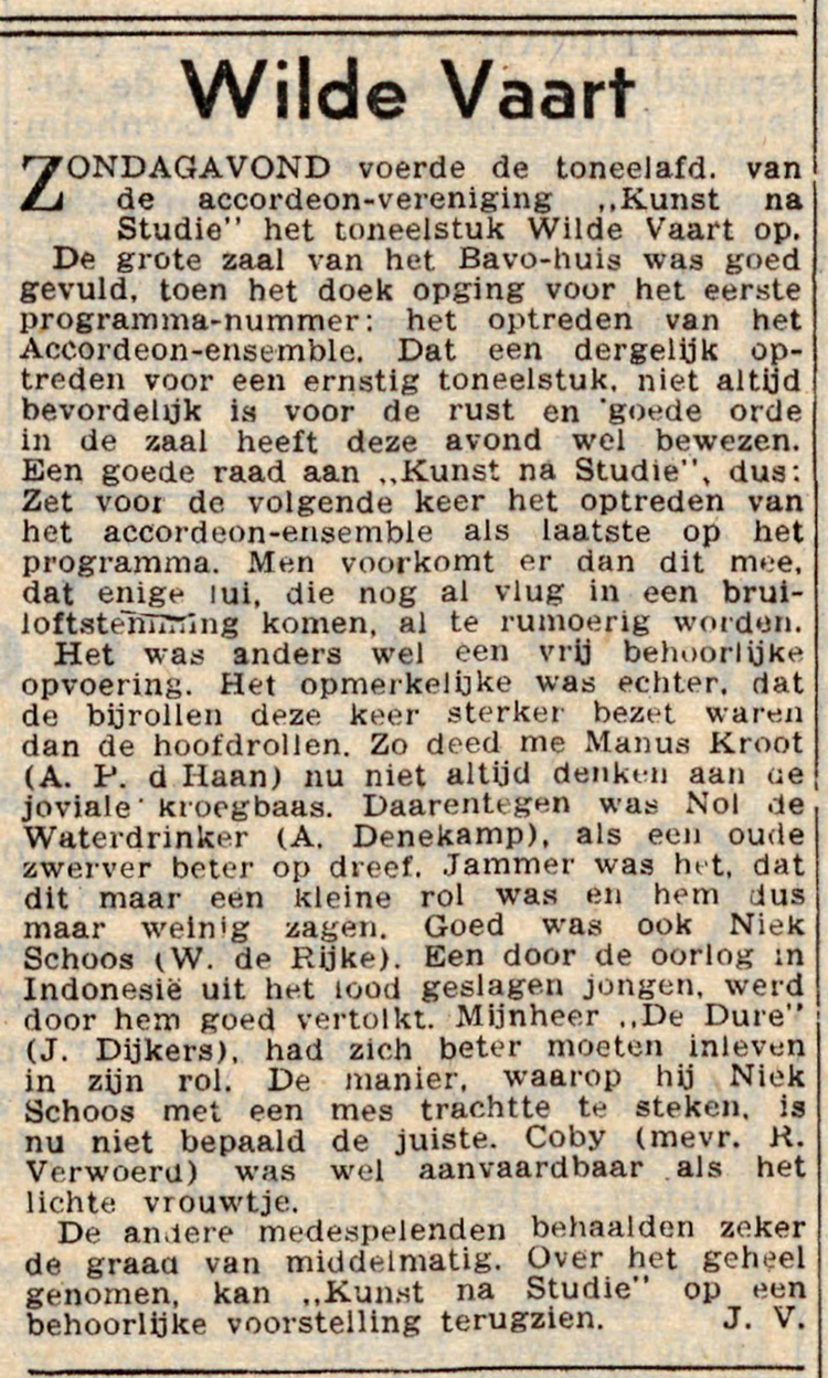 03-11-1953 - Klik rechts bovenaan op het bericht en het krantenartikel wordt vergroot weergegeven.  